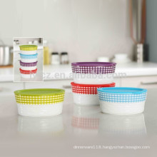 microwave safe stackable food casserole with silicone lid